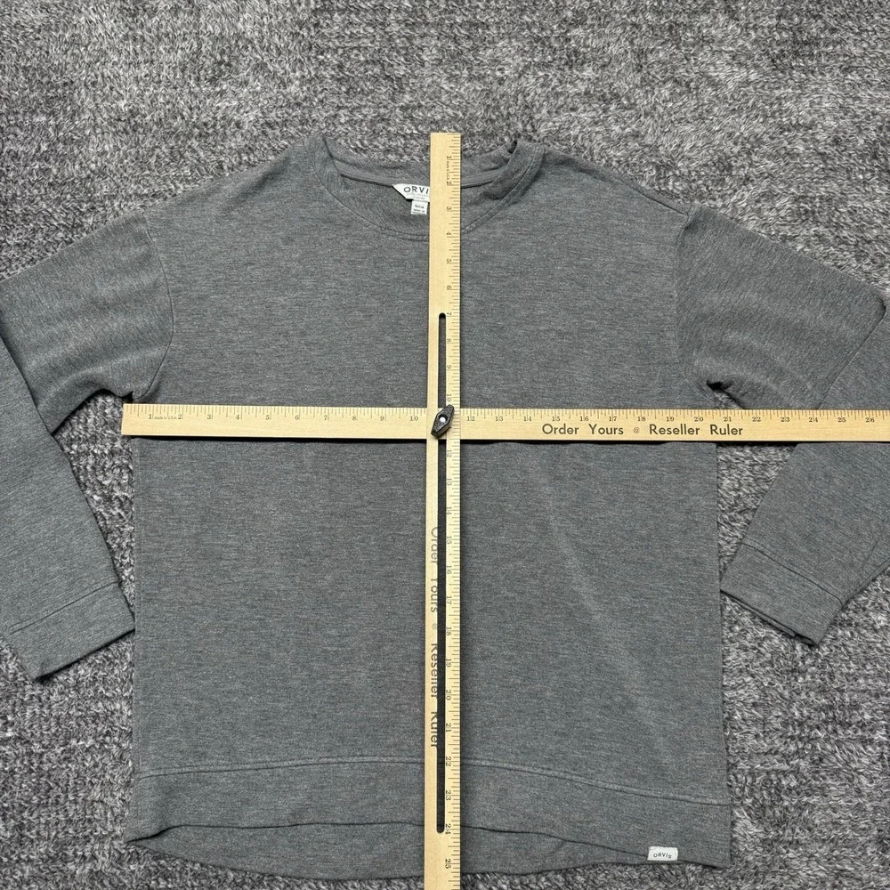 Orvis Shirt Mens Small Gray Long‎ Sleeve Classic Collection Performance Pullover